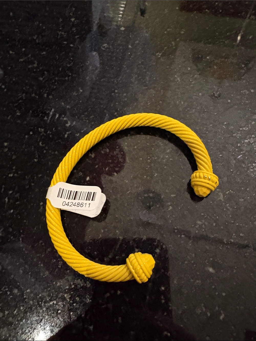 NWT Adjustable Yellow Twisted Rope Cuff Bracelet - Women's Accessory
